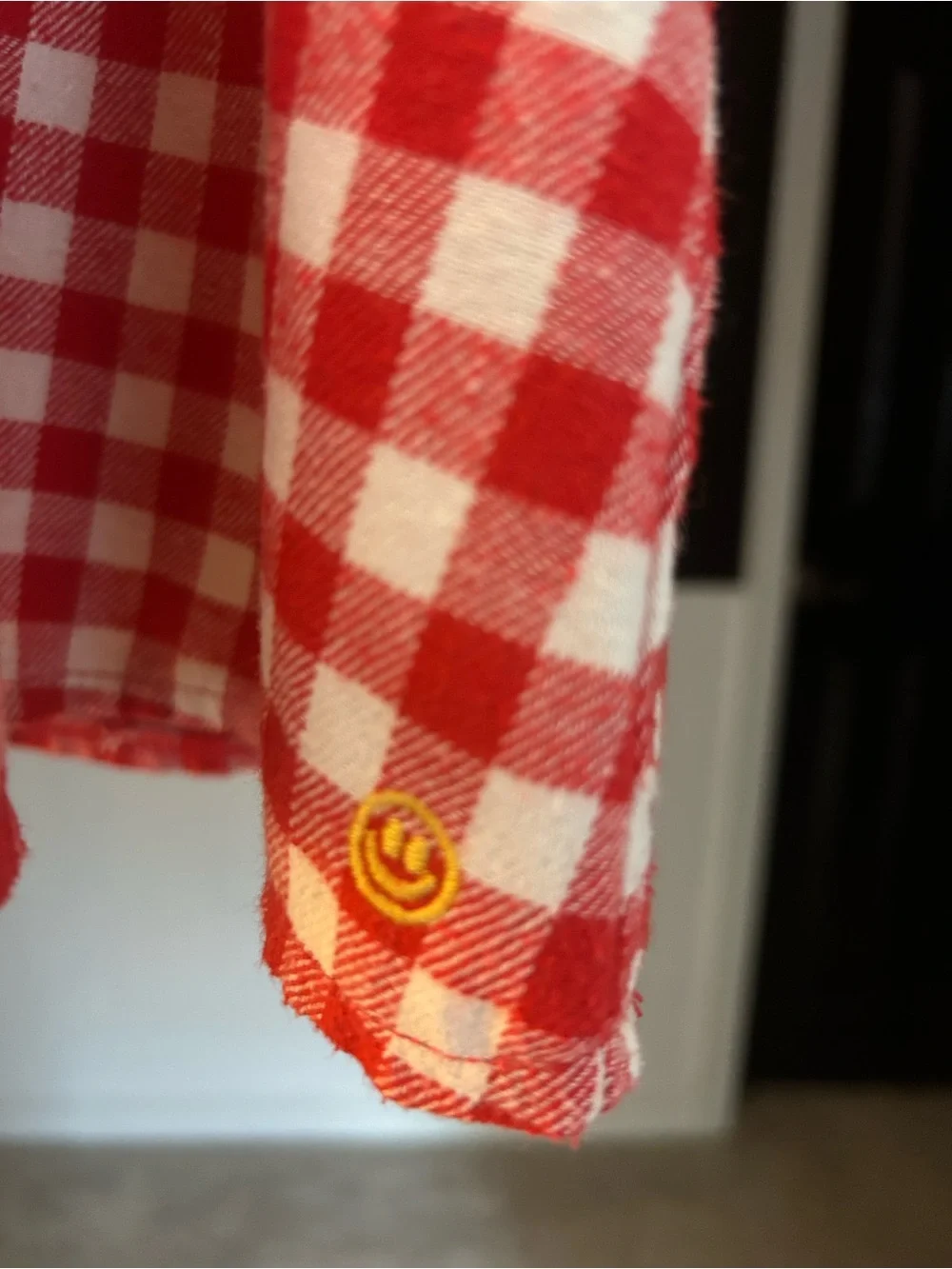 Pink Chicken Red and White Gingham Girls Dress